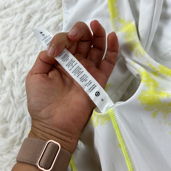 Lululemon Court Crush Dress Cross Court Wash Electric Lemon Multi Electric Lemon - Picture 11 of 12